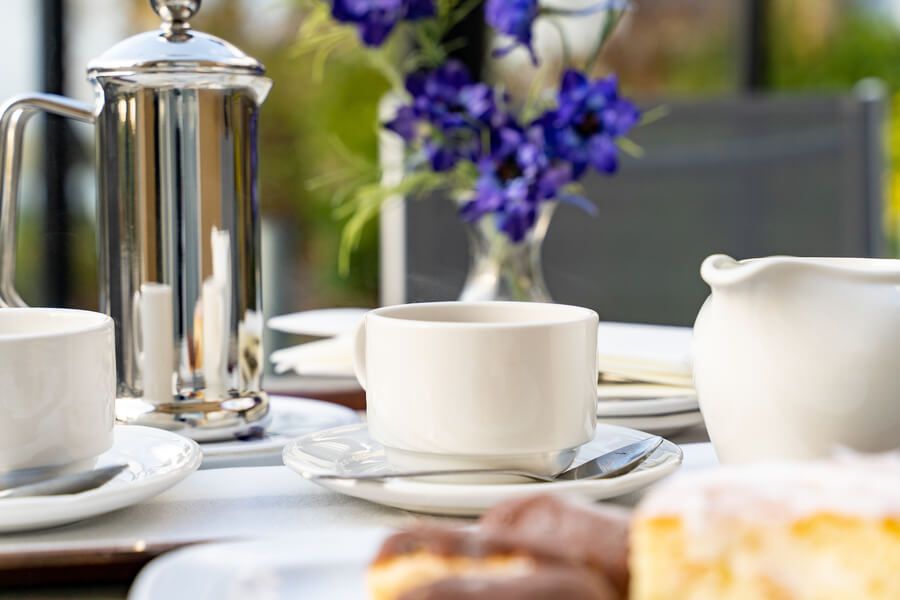 Dining on the Patio | Freshly Brewed Coffee and Sweet Pastry Treats