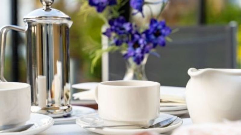 Dining on the Patio | Freshly Brewed Coffee and Sweet Pastry Treats
