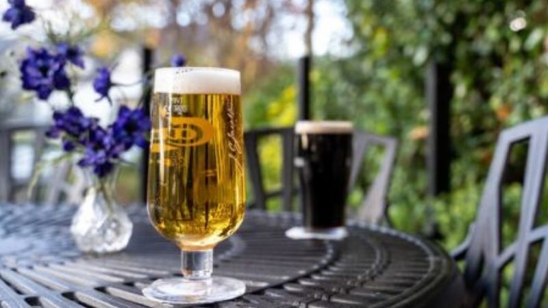 Irish Pint of Guinness and Local Craft Beer on the Patio